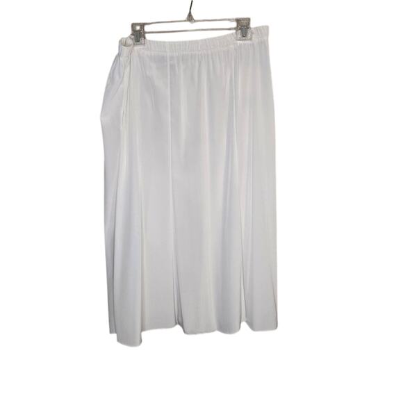 NWT Regal Fashions 18 White Romantic Flowy Midi Skirt [0272] - Picture 1 of 8